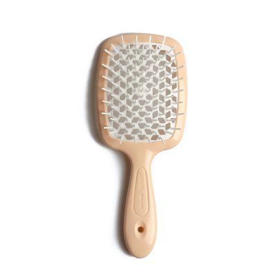 Щітка для волосся Janeke SUPERBRUSH STANDART персикова з білим фото