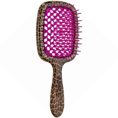 Щітка для волосся Janeke SUPERBRUSH STANDART леопард з фіолетовим фото